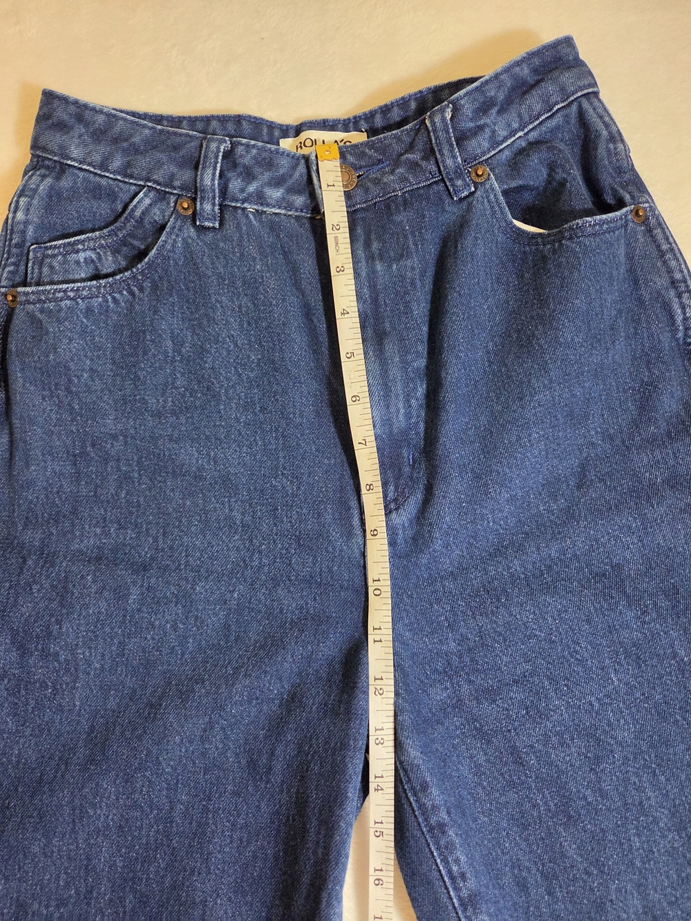 Rolla's Studio Flare High-Rise Wide Leg Jeans Dark Blue Size 27 - Picture 6 of 14